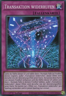 yugioh 1x transaction revoked RA04-EN105 SUPER 1ST EDITION GERMAN