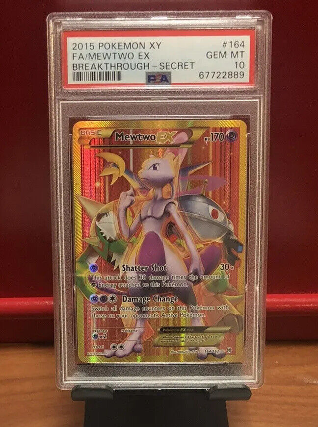 Mavin  Pokemon Card Mega Mewtwo EX PSA 10 64/162 2015 Rare Full