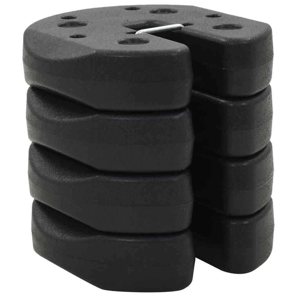 4x Pavillon-Gewichte Zeltgewichte Zelt Standfüße Schwarz 220x50mm Beton vidaXL