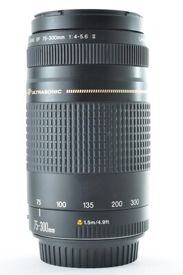 Canon EF 75-300mm f/4-5.6 II USM Lens with F/R caps From Japan | a