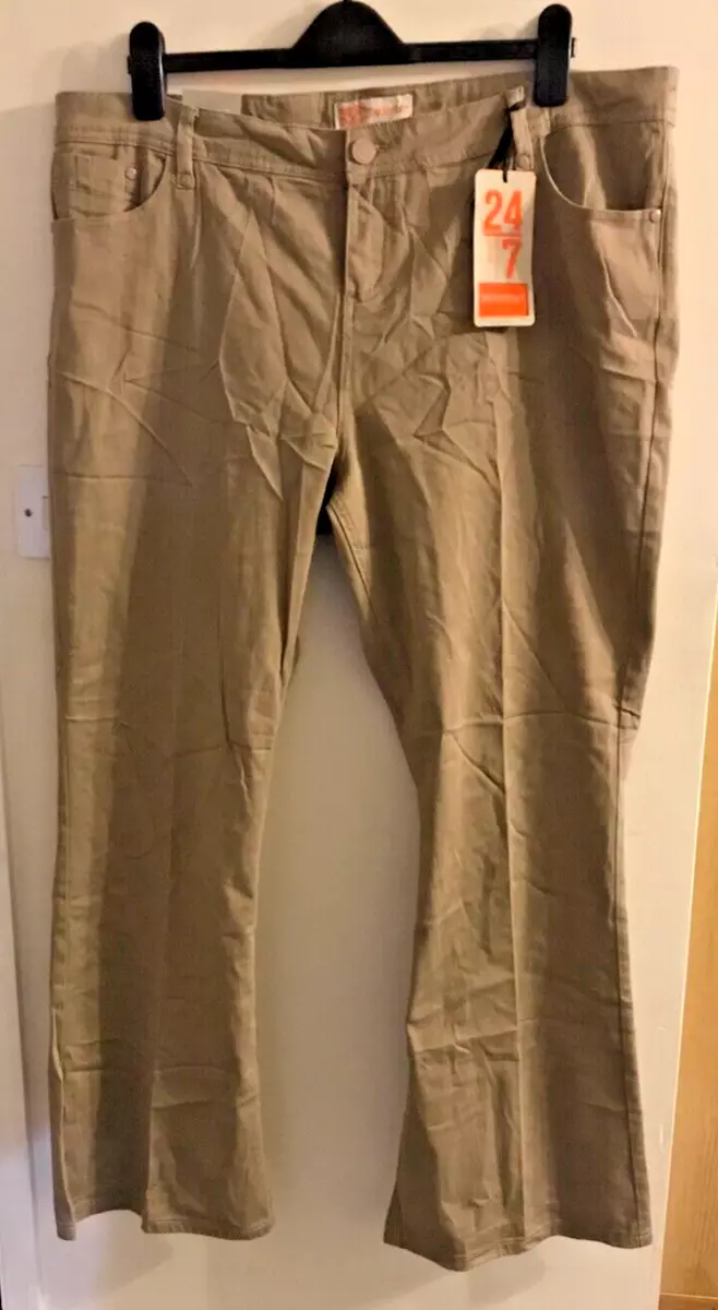 Khaki boot sales cut jeans