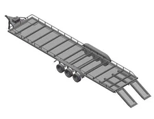 Powerhobby Tri Axle Full Metal Trailer with LED Lights