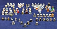 92 THIMBLES- ADVERTISING, CHRISTMAS, PLACES, HOLLY HOBBY, FLOWERS, ETC...