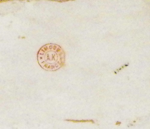 Limoges Visitenkarten Tablett Porzellan Flieder Blumen A Klingenberg Antik Schön - Bild 7 von 7