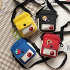 Cartoon Canvas Crossbody Bag for Women Small Sweet Shoulder Satchel Student AU
