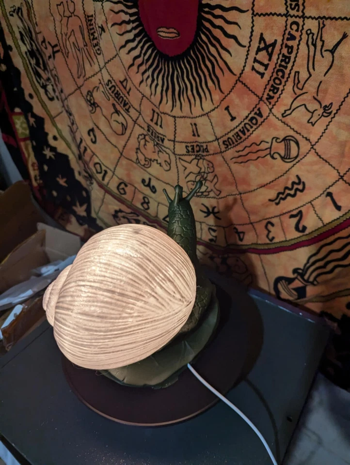 Lámpara Caracol Verde Bosque, Con Carcasa Blanca Lisa, Luz Nocturna, Luz de Estado de Aumento - Nueva Foto 4 de 4