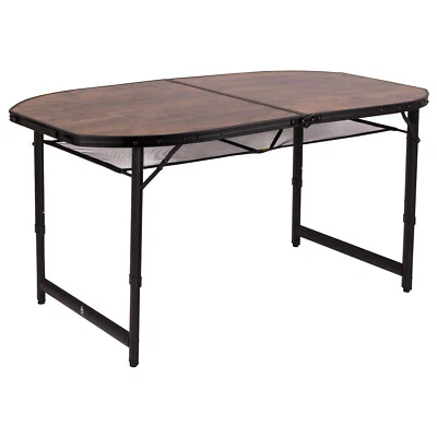 BO-CAMP Camping Koffer Tisch Woodbine Klapptisch Falttisch Klappbar Alu 3 Höhen