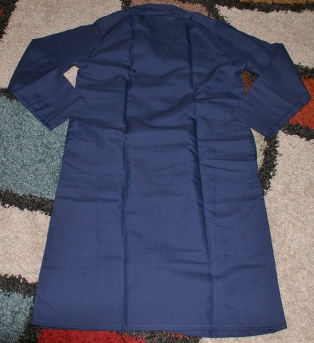 Best Medical Men L/S Lab Coat Snaps side Vents 3 Pocket 43" Length Navy Sz XS - Picture 11 of 12