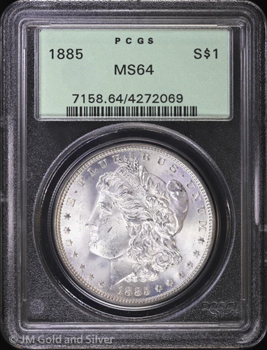1885-P $1 Morgan Silver Dollar PCGS MS 64 | OGH Uncirculated UNC BU