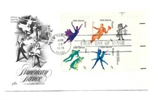 1749-52 American Dance, ArtCraft, zip-copy right block of 4, FDC