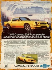 1979 Camaro Z28 Ad 9 X 12 Metal Sign