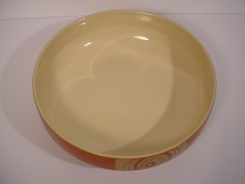 Denby Fire Chilli Pasta Serving Bowl Orange Swirl 9 1/2" - Picture 4 of 10
