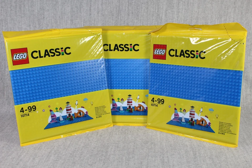 LEGO BASE PLATE 10714 Board Blue 3x New Sealed Building Blocks 32x32 Lot 2018 - Bild 2 von 4