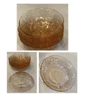 VINTAGE Federal Pink Glass Bowls 5" SHARON / CABBAGE 1" Deep 7-Piece Set
