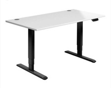 Desk Height Adjustable Single-Motor Black Base + White DeskTop 1100 x 700mm New