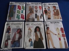 Simplicity Patterns W  All Patterns are Size 14-20        Listing 9830