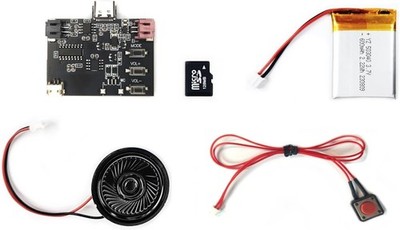 MP3 Soundmodul mit 1 AN-Taste, 3 Wiedergabeoptionen (Nicht Loop, Loop und