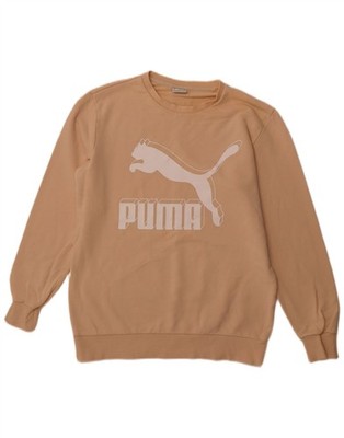 Puma Herren Graphic Sweatshirt Pullover Medium Beige Baumwolle AU08