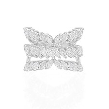 Marquise Natural Diamond Dainty Ring Half Eternity Band 14k White Gold For Women