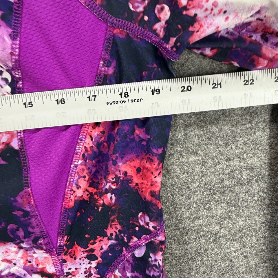 Tek Gear 运动服运动夹克女式 L 大号紫色花卉全拉链活动 — 第 4/4 张图片