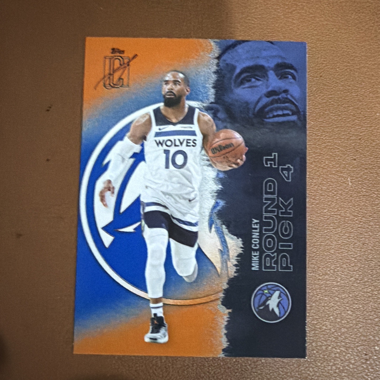 Mike Conley 2025-26 Topps Signature Class Blue & Orange #28 Timberwolves