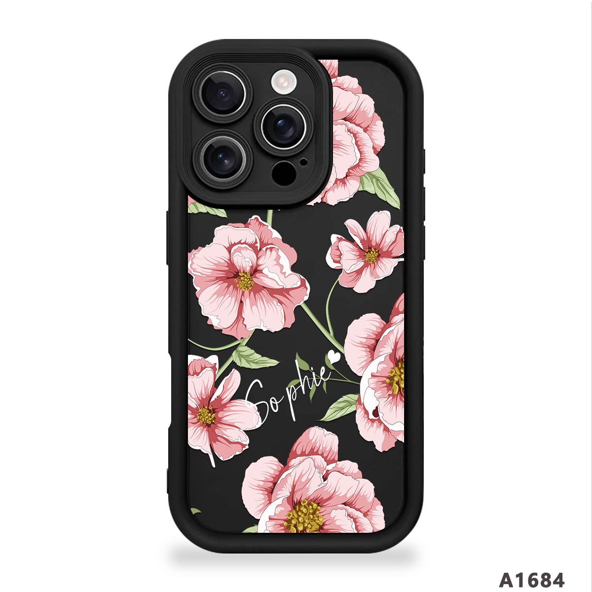 F Pink Flower & Name