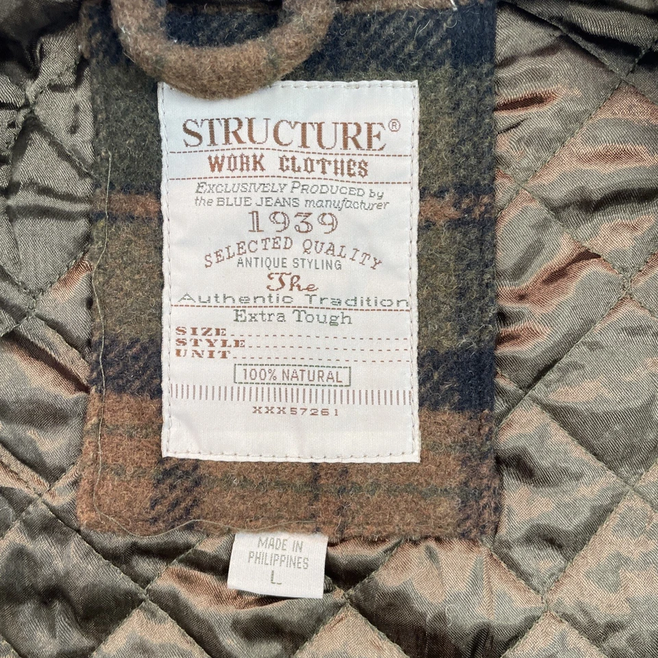 Структура шерсти пальто куртка размер большой клетку - Изображение 3 из 4