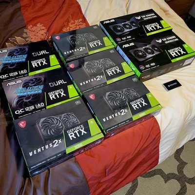 BRAND NEW MSI ASUS TUF Ventus 2x Dual NVIDIA GeForce RTX 3060 AND 3070 Ti