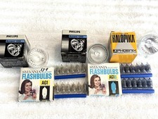 Vintage Lot Sylvania AG1B Camera Flashbulbs  Phillips Accent 1200  Halopika