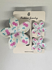 Cute Cherry Blossom Hair Claw Clips Set Summer Floral Hair Accessories for Girl