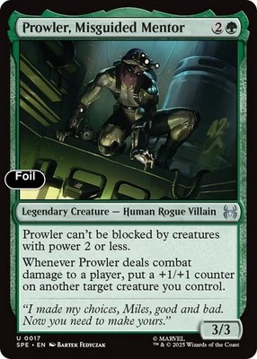 Prowler, Misguided Mentor Foil 17 Marvel's Spider-Man: Eternal-Legal NM EN