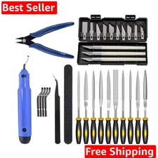 32 Piece 3D Print Tool Kit Includes Debur Tool, Cleaning, Finishing and Print...
