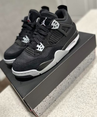 Nike Air Jordan 4 Retro Black Canvas GS Red Gray DV0553-006 Youth Size 6Y