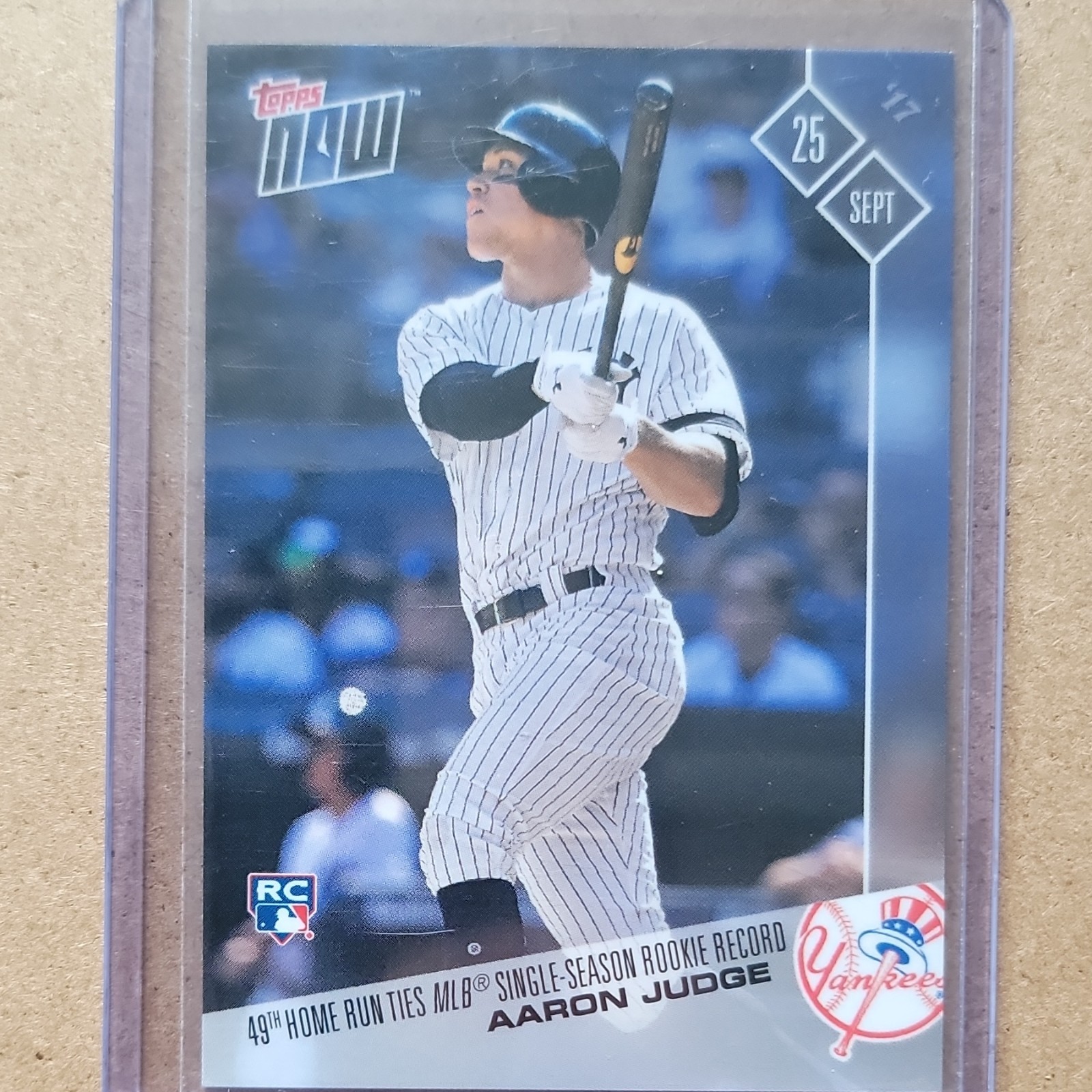 2017 Topps Now Aaron Judge RC Rookie Baseball Card Yankees #653 49th Home Run