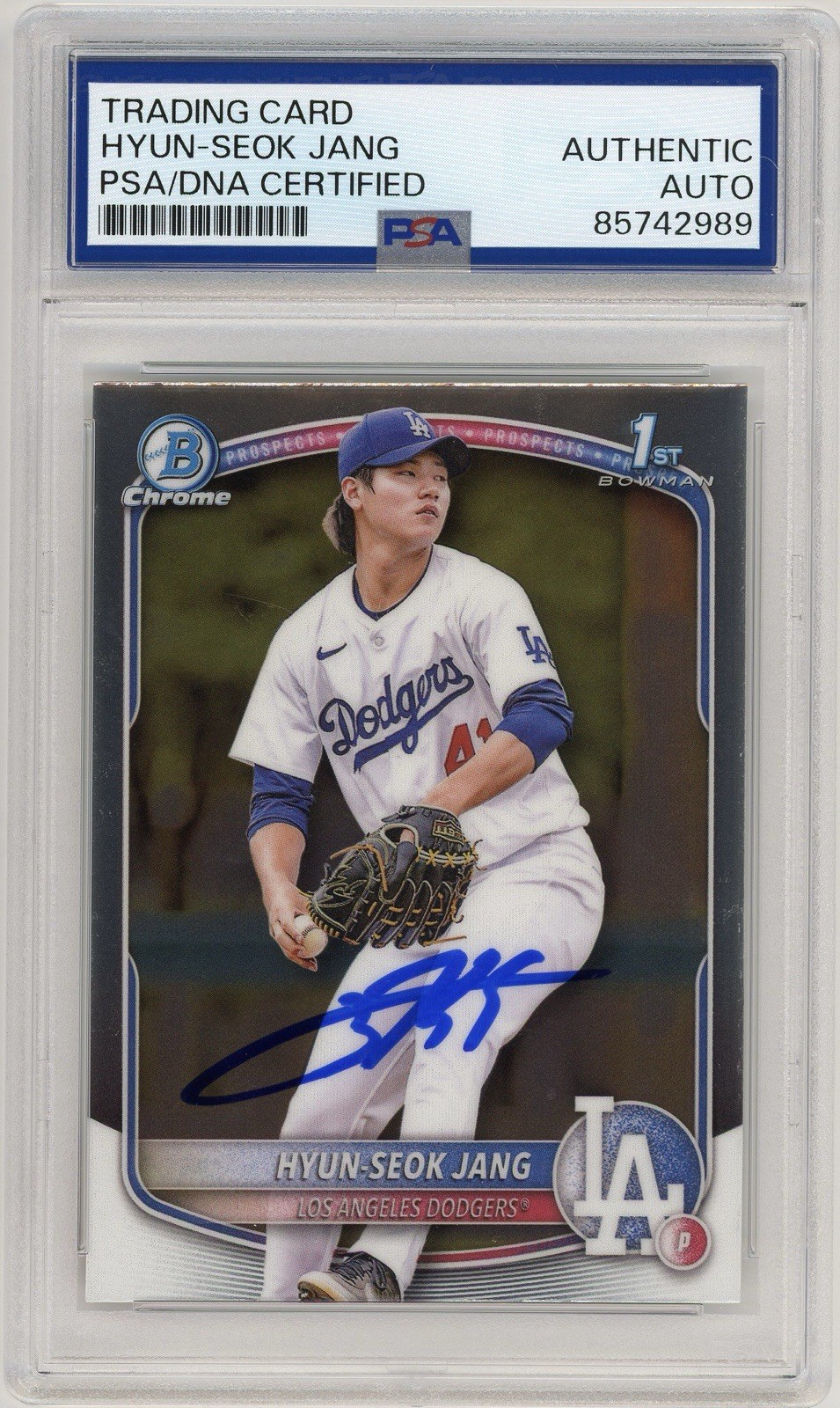2025 1st Bowman Chrome Hyun-Seok Jang IP Auto BCP-51 PSA DNA AUTHENTIC Dodgers