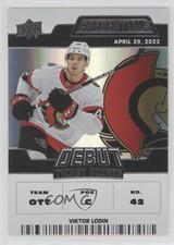 2022 Upper Deck Credentials Debut Ticket Access 756/999 Tier 1 Viktor Lodin 8db