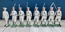 Britains: Set 1253 - US Navy White Jackets. Post War c1950s. Unboxed
