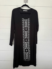 Karen by Karen Kane Women’s XL Black White Patterned Dress 3/4 Sleeve