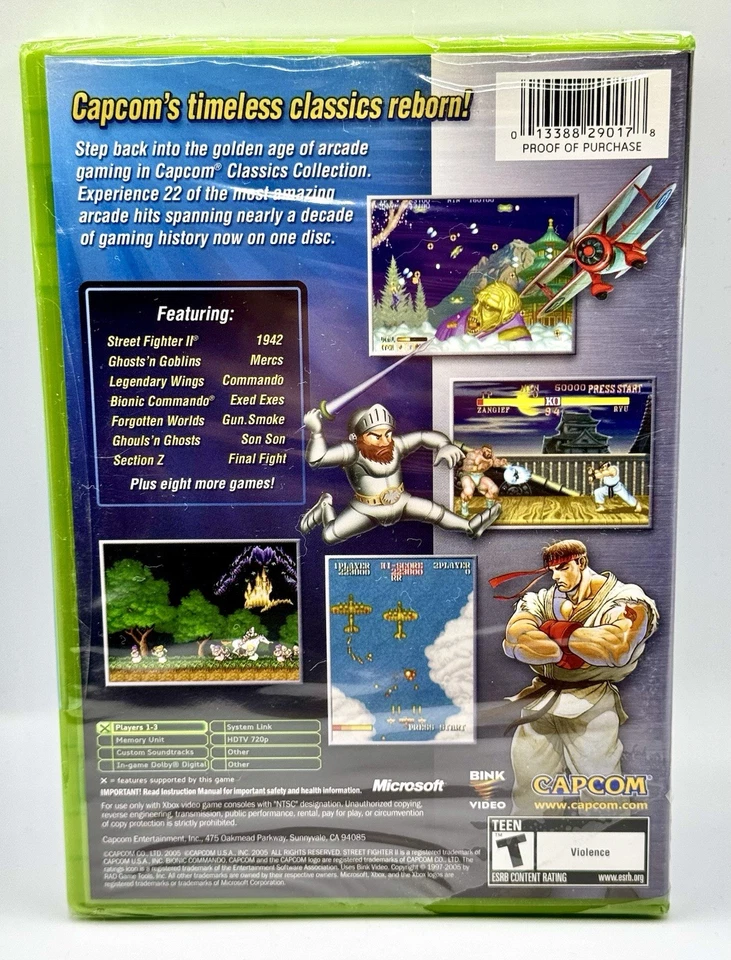 Capcom Classics Collection Xbox Brand New Factory Sealed, small damage sealed   - Image 2 of 4