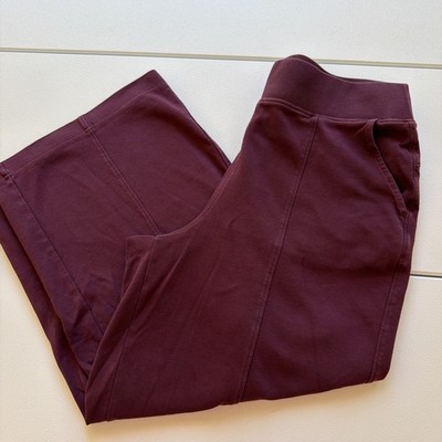 Pact Women's Airplane Wide Leg Pant Medium Maroon 26'' Inseam