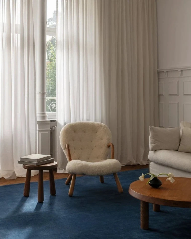 Hand-Tufted Wool Rug 9x12ft- Nordic Knots Grand Deep Blue Rug, Handmade Area Rug - Image 2 of 4