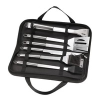 1Set BBQ Grill Werkzeug 6In1 Barbecue GrillzubehöR Mit Koffer Edelstahl