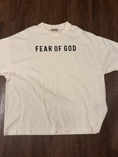 Fear Of God Oversized Logo Printed Cotton T Shirt