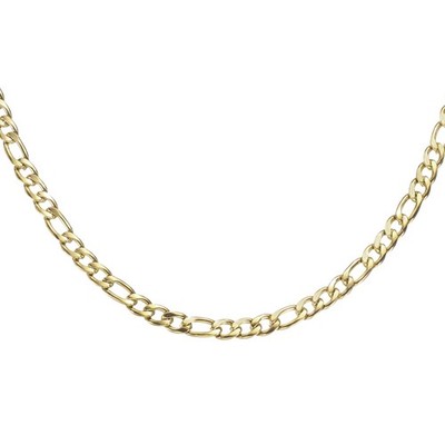 Mens Chains Necklaces 7mm 18 Inch Long Stainless Steel Chain Necklace, Gold