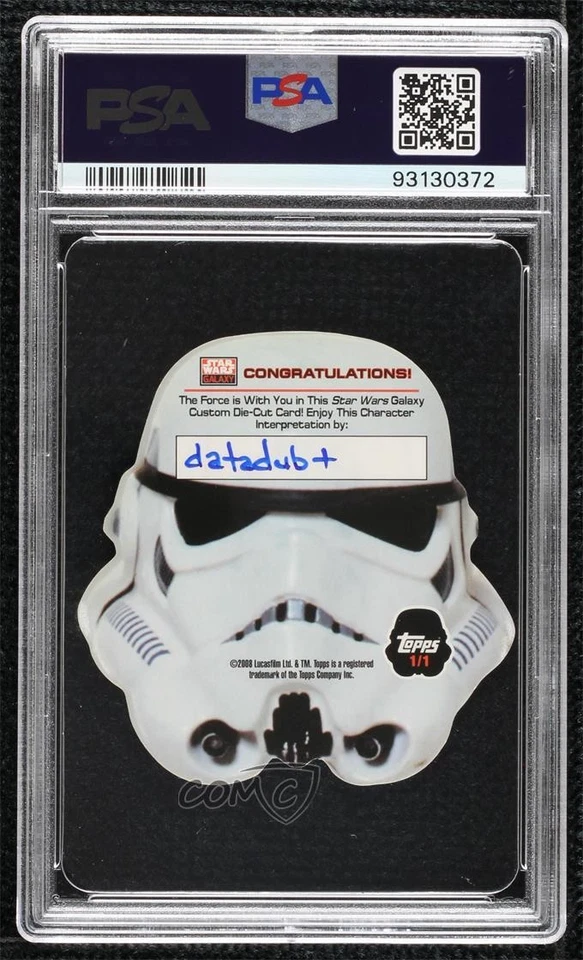 2009 Topps Star Wars Galaxy Series 4 Shaped 1/1 PSA 10 GEM MT Auto Sketch i1f - Image 2 of 3