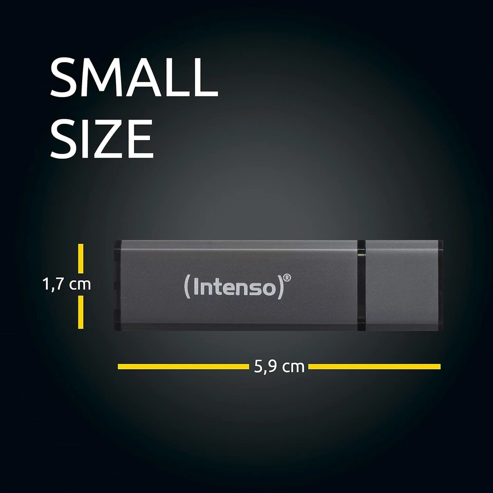 Intenso Alu Line - Flash Drive 8 GB - USB 2.0 Anthracita - Image 4 of 4