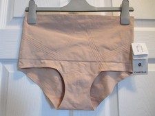 CHANTELLE SMOOTH COMFORT HIGH-WAIST LIGHT SHAPING BRIEF PANTIES IN NUDE  SIZE XL