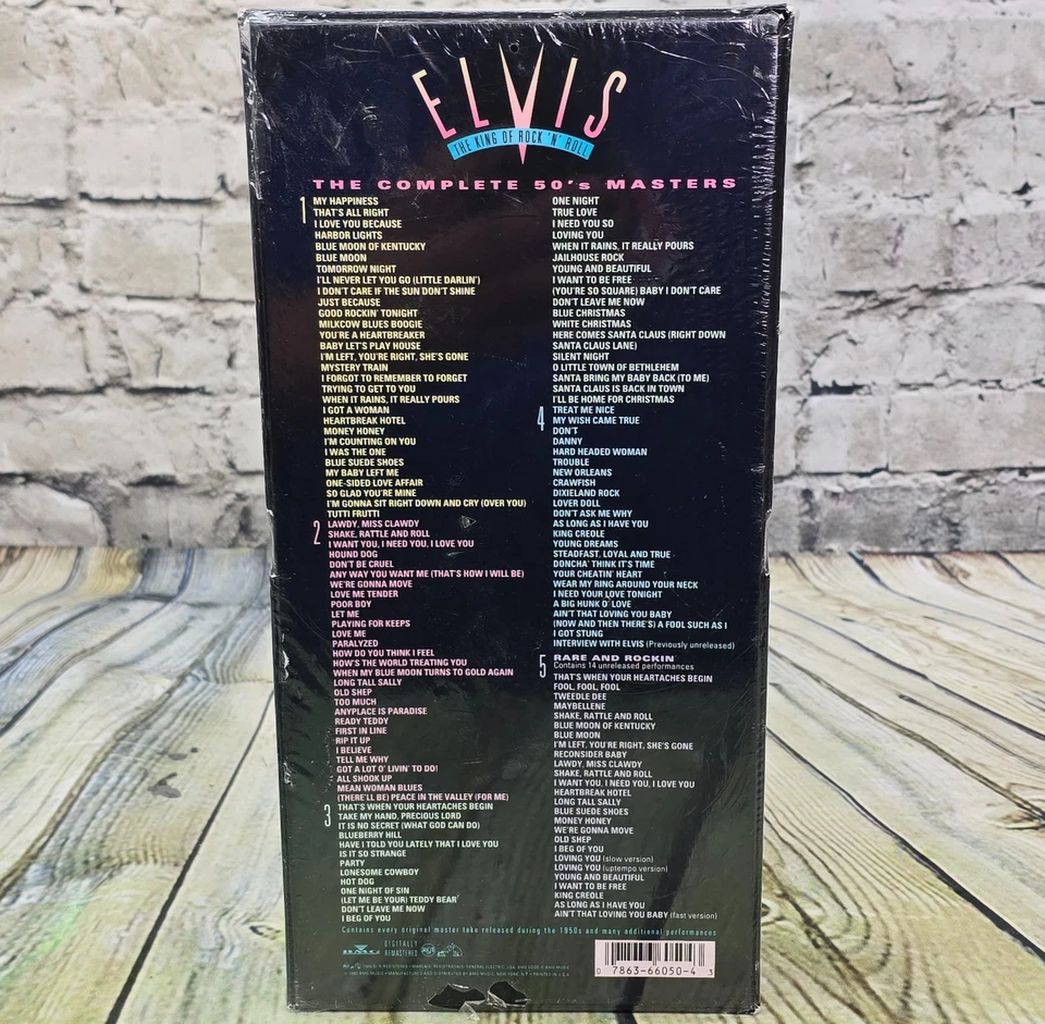 Elvis Presley The King of Rock 'n' Roll 50s Masters 5 Cassette Box Set SS NEW - Image 3 of 4