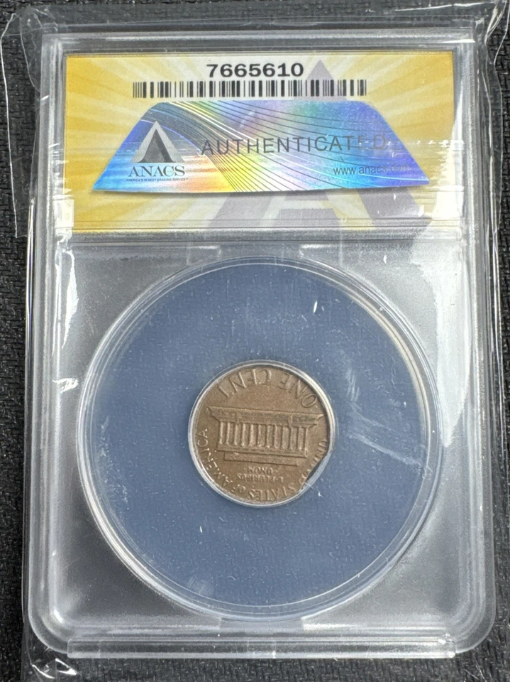 1982 1C ANACS VF25 Bronze LG Date Curved Clip 3.00 Grams - Image 2 of 2