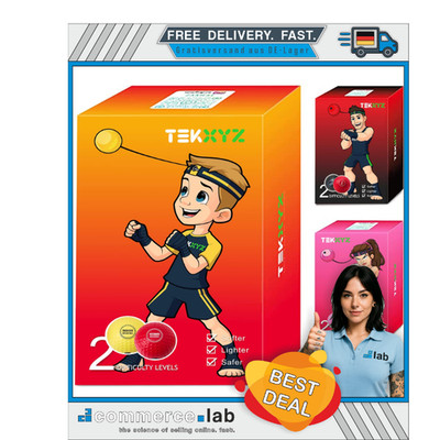 Reflexball mit Zähler-App und Online-Community 2 Stufen Boxball mit Stirnband